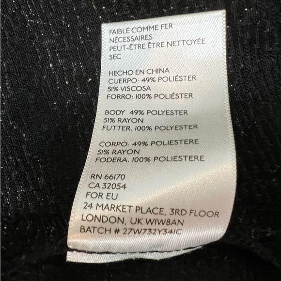 Cooperative Urban Outfitters Sparkly Black Bow Mini Dress. Size 10. NWT. - Picture 13 of 14